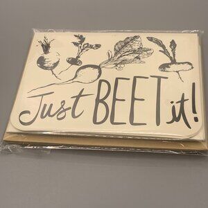 6CT JUST BEET IT Notecards NEW IN PACKAGE